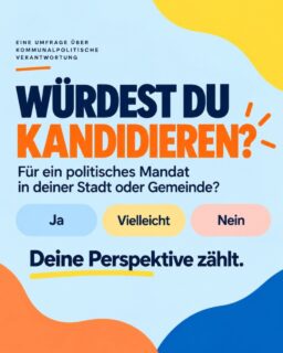 Deine Perspektive zählt 🧡
Auch wenn deine Antwort auf „Würdest du kandidieren?“ ein klares Nein ist.

Für meine Bachelorarbeit in Politikwissenschaft an der TU Darmstadt möchte ich herausfinden, was die Bereitschaft beeinflusst, für ein kommunalpolitisches Mandat zu kandidieren. 🗳️

Noch nie darüber nachgedacht? Politisch aktiv? Schon kandidiert oder Mandatserfahrung? Ich möchte unterschiedliche Perspektiven kennenlernen – auch deine.

⏱️ ca. 15 Minuten
🔒 anonym
📍 deutschlandweit · ab 16 Jahren

👉 Den Link zur Befragung findest du in meiner Bio oder in meiner Story.

Die wichtigsten Ergebnisse teile ich nach Abschluss meiner Arbeit natürlich mit euch 📊

Hilf mir gerne, noch mehr Menschen zu erreichen: Teile den Beitrag in deiner Story oder schick ihn an Menschen, die ganz unterschiedlich auf Politik schauen.

Danke fürs Mitmachen und Weitergeben! 🧡

#DeinePerspektiveZählt #Kommunalpolitik #Bachelorarbeit #Umfrage #Politikwissenschaft